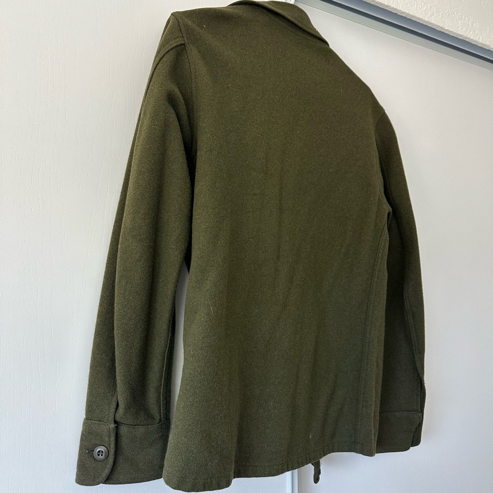 Olive Green Button-Up Jacket - Picture 4 of 4
